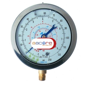 Manómetro de baja presión de Ø 80 mm amortiguado sin glicerina 825 BC/247 para R-22.R-134a.R-404A y R-407C 580445
